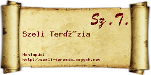 Szeli Terézia névjegykártya