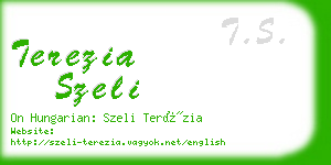 terezia szeli business card